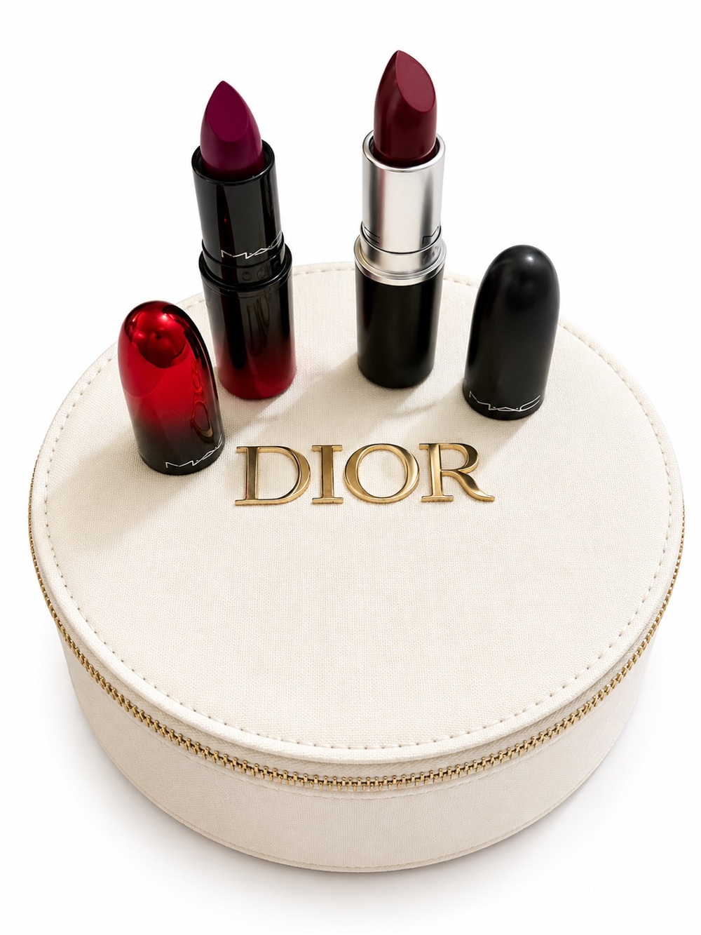 MAC Cosmetics Limited Edition Lipstick Set of 2 + Dior VanityCaseMakeupOrganizer